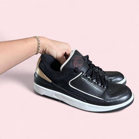 Jordan Shoes - Women's Air Jordan 2 Retro Low 'Black Metallic Gold'  in US 9.5